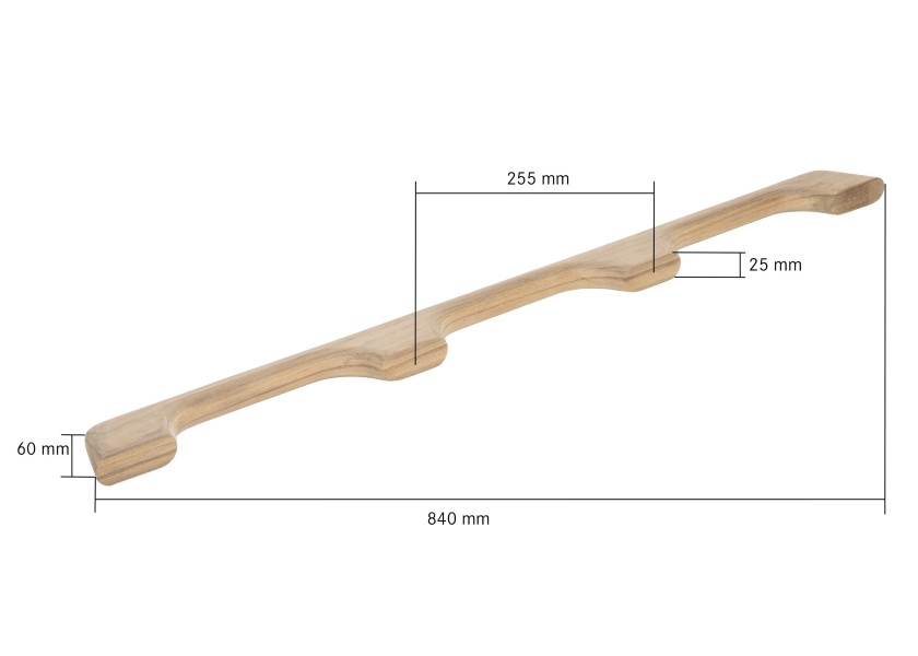 Купить ARC 104 Перила из тикового дерева 84 см / 3 ручки 7ft.ru в интернет магазине Семь Футов