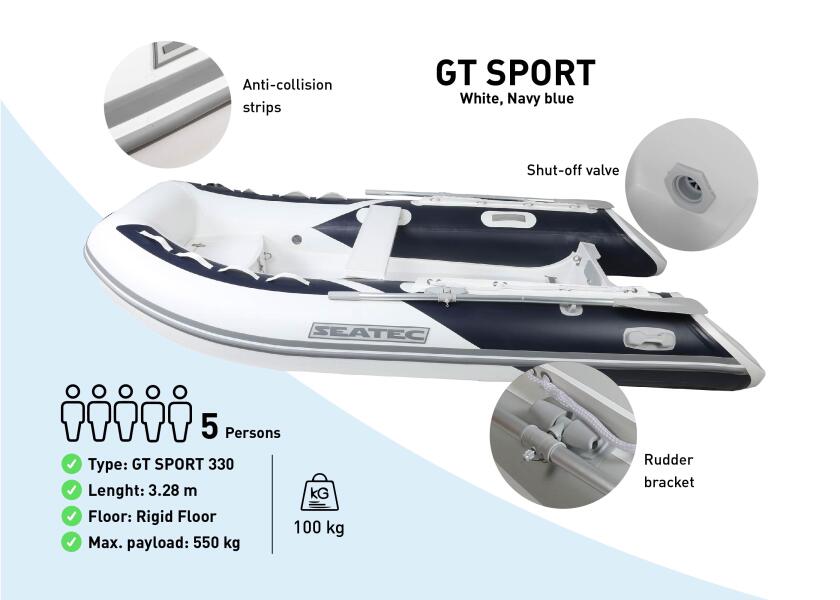 Купить SEATEC 55791 Надувная лодка GT SPORT 330 / ЖЕСТКОВАЯ / 5 человек / 3,28 м / макс. 25 л.с. 7ft.ru в интернет магазине Семь Футов