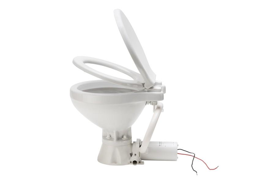 Купить Электрический туалет Johnson Pump Aqua-T Standard Electric Compact 80-47435-01 12В 430x345x390мм с центробежным насосом-мацератором белый 7ft.ru в интернет магазине Семь Футов