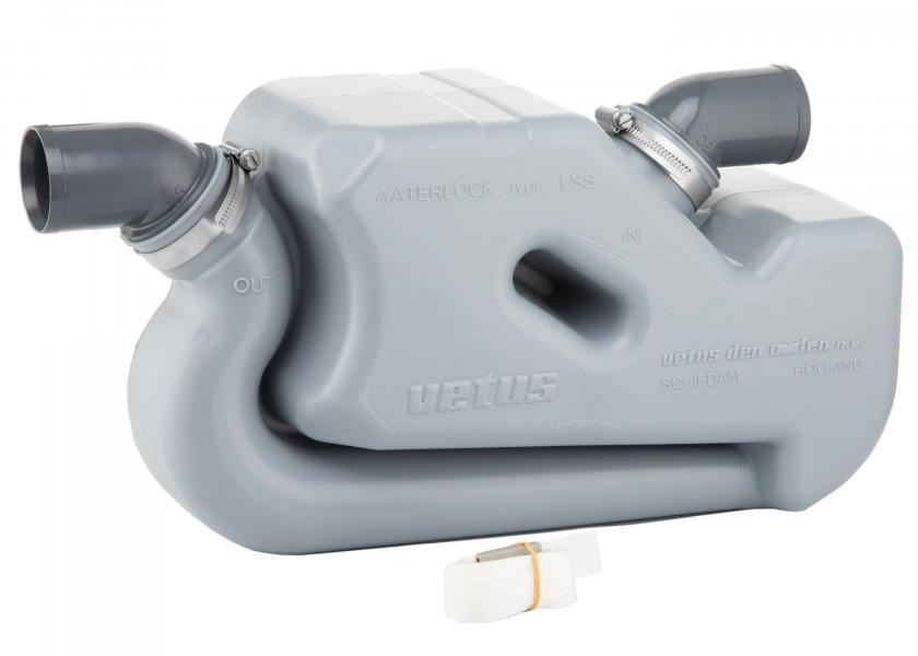 Купить Гидрозатвор Vetus LSG60 17л 578x170x368мм 360° входное соединение Ø60мм для выхлопного шланга Ø60мм со встроенным обратным клапаном 7ft.ru в интернет магазине Семь Футов