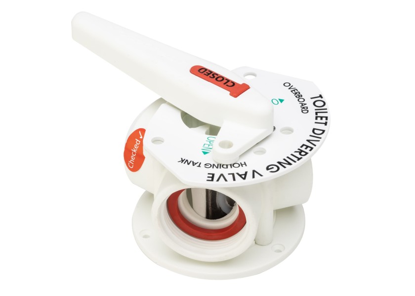 Купить Кран трехходовой для сточных вод TruDesign Aquavalve 90314 вн.резьба 1 1/2" из белого полиамида 7ft.ru в интернет магазине Семь Футов