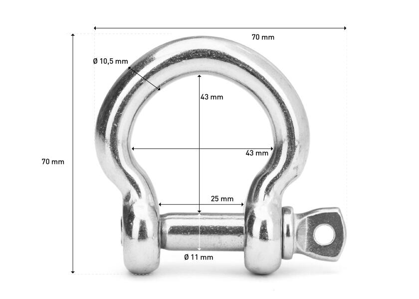 Купить Stainless Steel Bow Shackles 11117-bvs 7ft.ru в интернет магазине Семь Футов