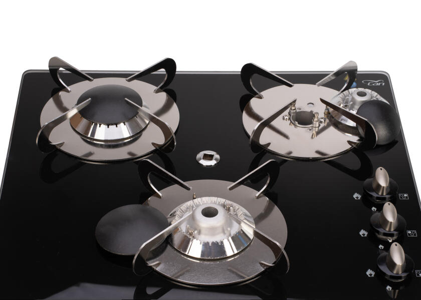 Купить CAN STEEL PV1352WITHERMETO Стеклокерамическая газовая плита / 3 конфорки 36621-bvs 7ft.ru в интернет магазине Семь Футов