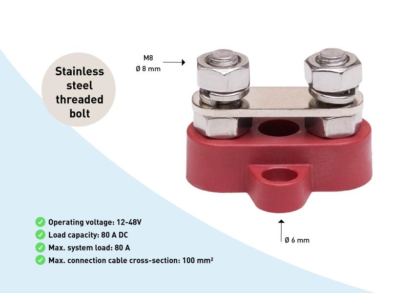 Купить SEATEC Busbar 2xM8 / red 29731-bvs 7ft.ru в интернет магазине Семь Футов