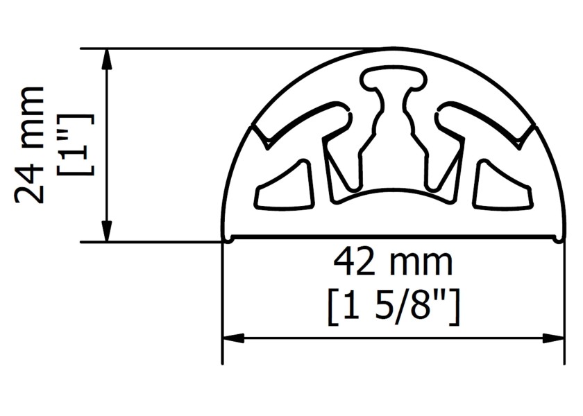 Купить TESSILMARE BINO40 PVC Profile / white / per metre 44634-bvs 7ft.ru в интернет магазине Семь Футов