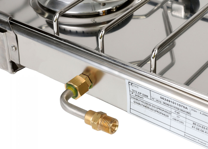 Купить Плита газовая двухконфорочная ENO Xtrem-2 062491011070 410x335x120мм 1,75-2,5кВт с держателем посуды 7ft.ru в интернет магазине Семь Футов