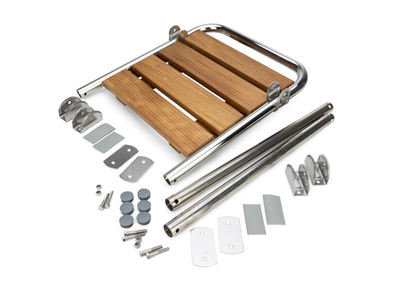 Купить Транцевая платформа, нержавеющая сталь/тик, без лестницы 7ft.ru в интернет магазине Семь Футов