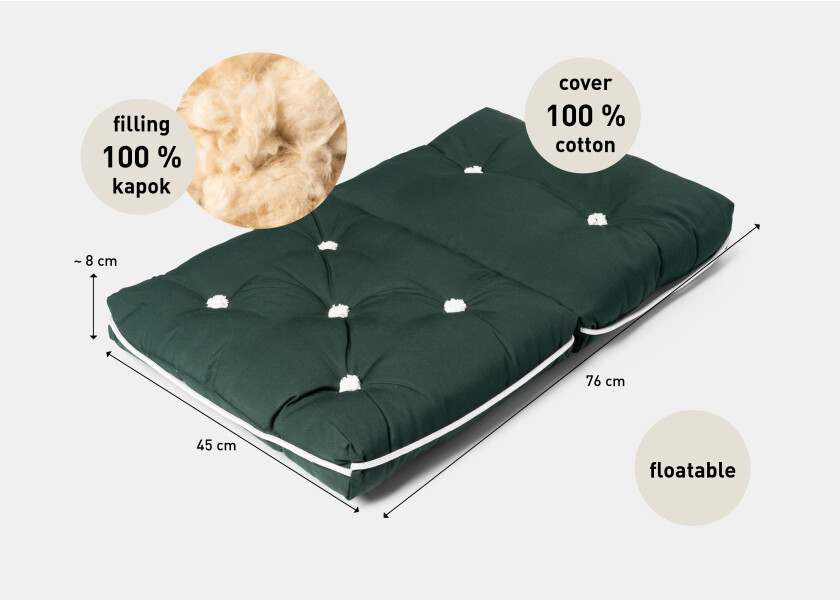 Купить Двойная подушка Kapok / темно-зеленый 57289-bvs 7ft.ru в интернет магазине Семь Футов