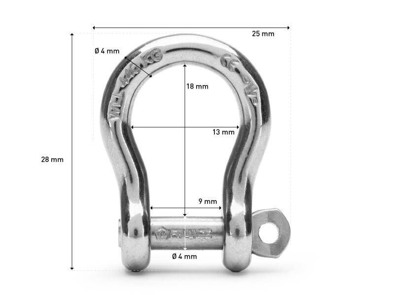 Купить WICHARD Stainless Steel Bow Shackle with captive Pin 11083-bvs 7ft.ru в интернет магазине Семь Футов