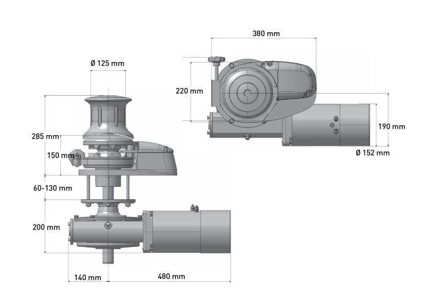 Купить Брашпиль вертикальный якорный с кабестаном Lofrans X4 600073 10 мм 24 В 2300 Вт 7ft.ru в интернет магазине Семь Футов
