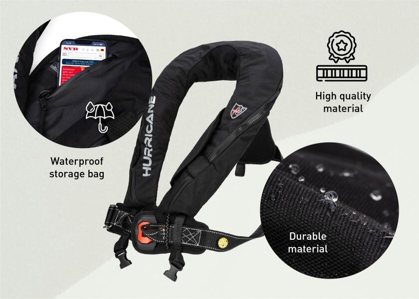 Купить VELERIA SAN GIORGIO HURRICANE EVO 160 Life Jacket / 160 N / black 57820-bvs 7ft.ru в интернет магазине Семь Футов