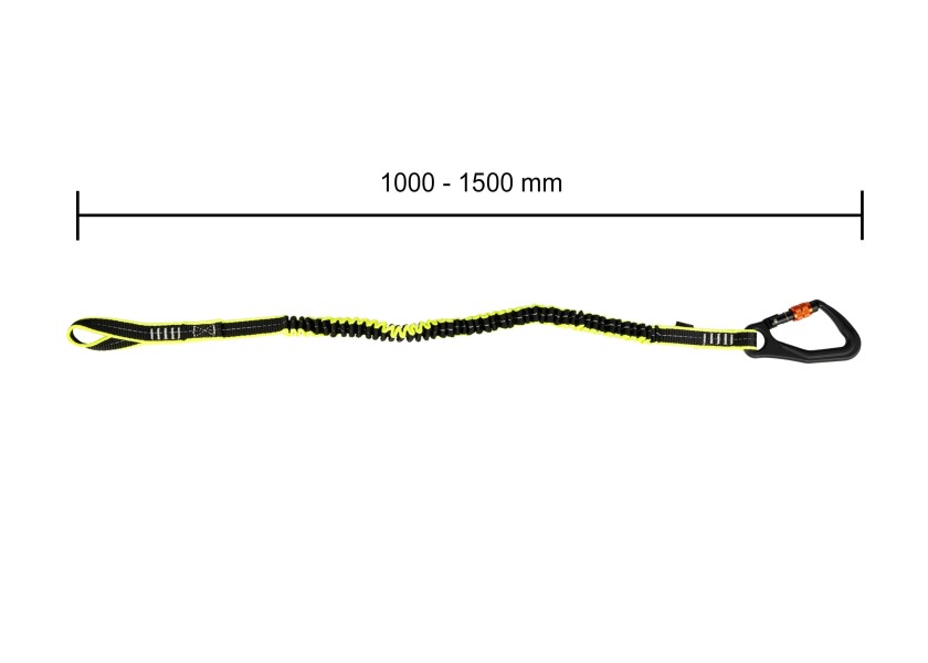 Купить Эластичная страховочная стропа Plastimo 66835 1.5 м с карабином из алюминия черная 7ft.ru в интернет магазине Семь Футов