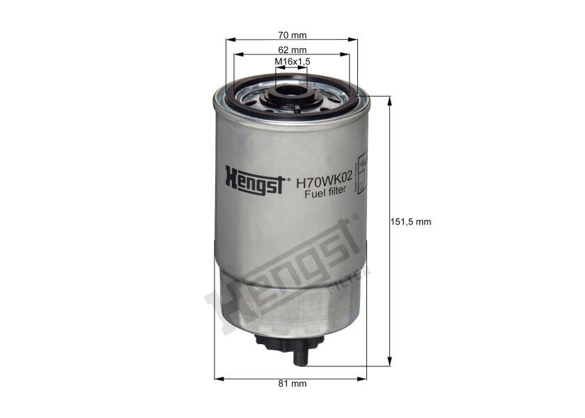 Купить HENGST H70WK02 Дизельный фильтр для Volvo Penta MD/TMD/TAMD 7ft.ru в интернет магазине Семь Футов