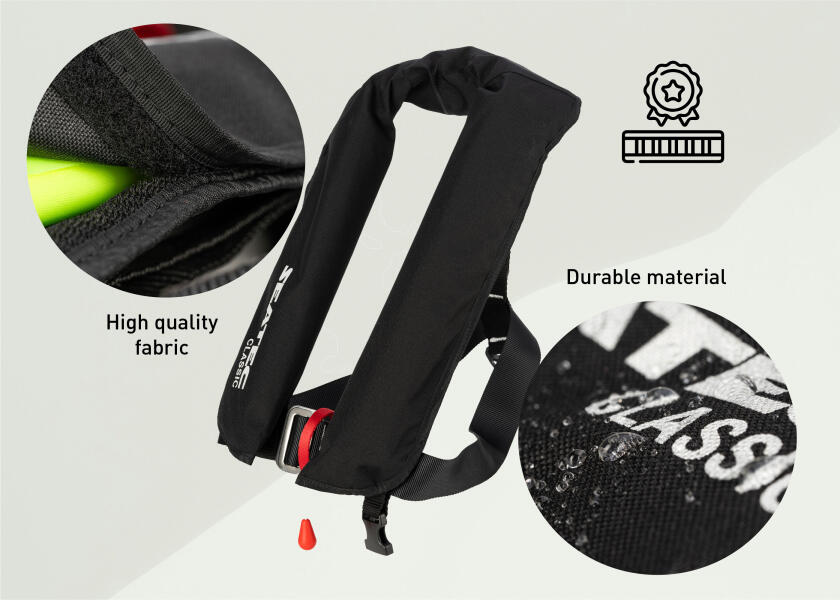 Купить SEATEC Спасательный жилет CLASSIC 165 / черный / 165 N / вкл. спасательный круг 7ft.ru в интернет магазине Семь Футов