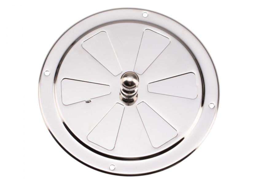 Купить Решетка вентиляционная круглая из нержавеющей стали Roca 481312 127 мм с заслонкой 7ft.ru в интернет магазине Семь Футов
