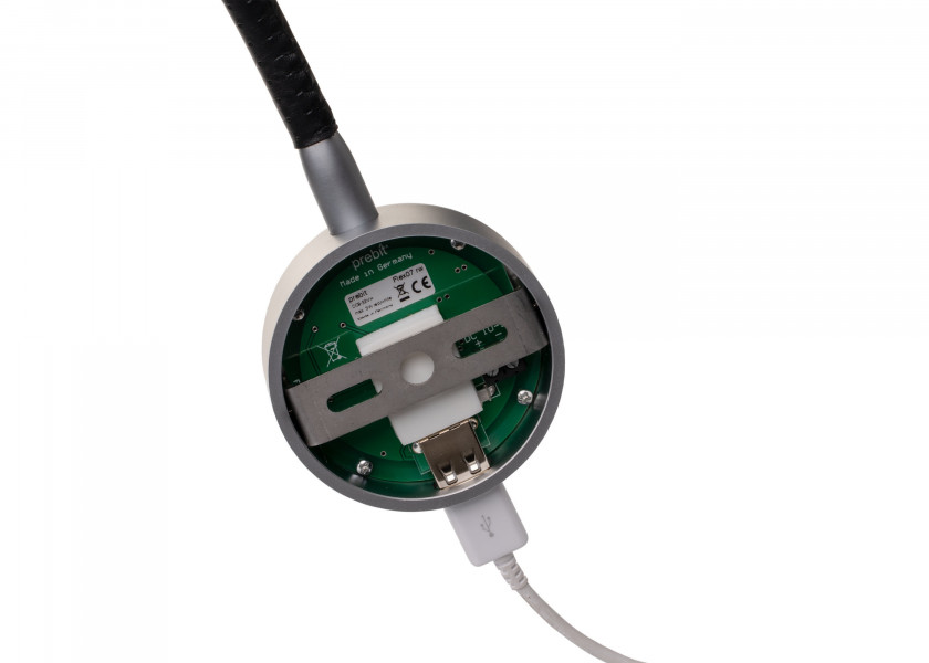 Купить PREBIT LED Flexlight 07-1 USB / mat chrome with black leather cover 25909-bvs 7ft.ru в интернет магазине Семь Футов