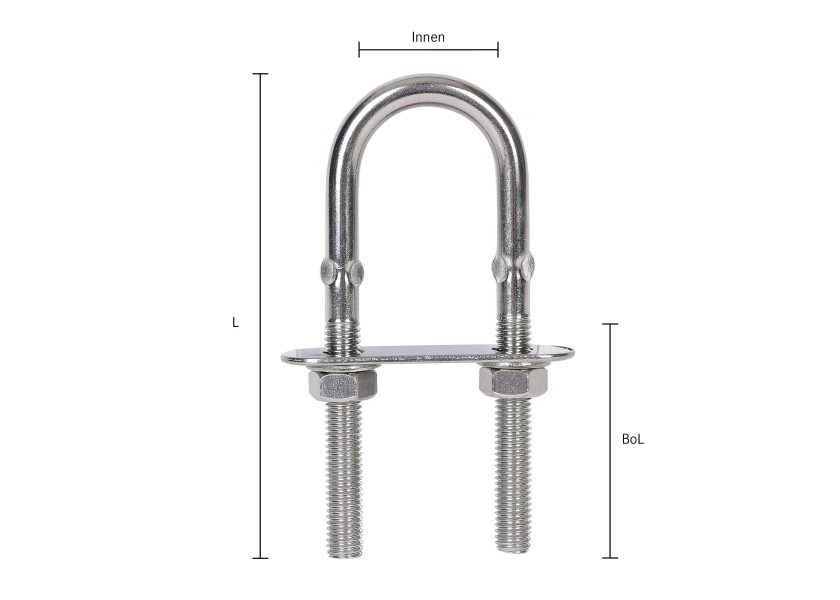 Купить U-Bolts, Stainless Steel 13223-bvs 7ft.ru в интернет магазине Семь Футов