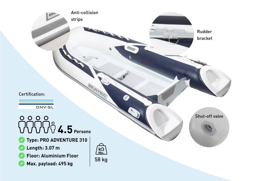 Купить SEATEC 55797 RAB Pro Adventure 310 Тендер / алюминиевый пол / 4,5 человека / 3,07 м / мотор до 14,7 кВт / макс. 20 л.с. 7ft.ru в интернет магазине Семь Футов