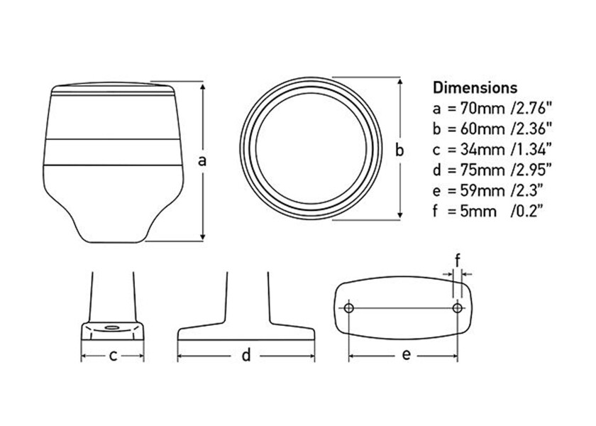 Купить HELLA MARINE NaviLED 360 Compact Anchor Light / black / fixed installation 24482-bvs 7ft.ru в интернет магазине Семь Футов