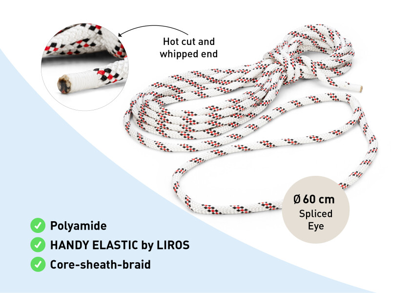 Купить LIROS HANDY ELASTIC Швартовный трос / с ушком / белый / Длина: 12 м 55626-bvs 7ft.ru в интернет магазине Семь Футов
