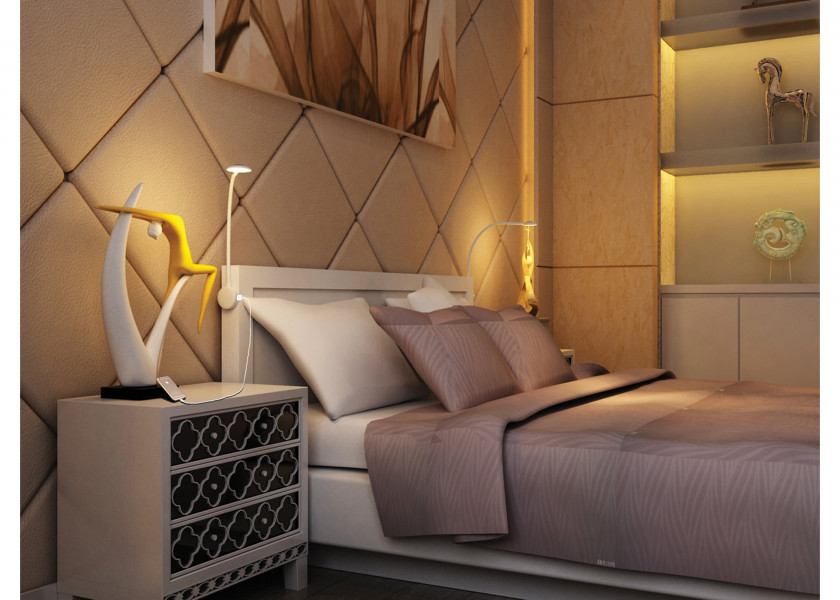 Купить Светодиодная лампа для чтения VOLOS с 2 USB-портами для зарядки / Белый 7ft.ru в интернет магазине Семь Футов