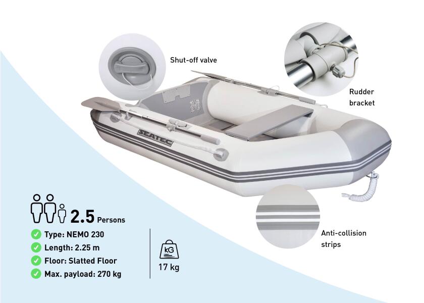 Купить SEATEC NEMO 230 + HONDA BF 2.3 Dinghy Set / light grey 24534-bvs 7ft.ru в интернет магазине Семь Футов