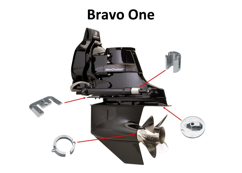 Купить MEKITMGBRA1 Набор анодов для Mercruiser Z-Drive Bravo One / Материал: Магний 7ft.ru в интернет магазине Семь Футов