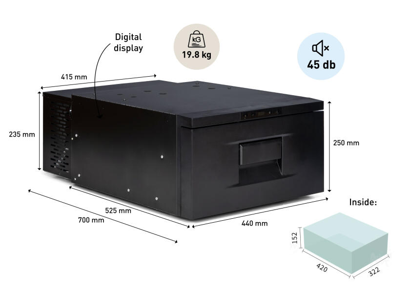 Купить SEATEC JK30 Refrigerator Drawer / separate compressor / black 41585-bvs 7ft.ru в интернет магазине Семь Футов