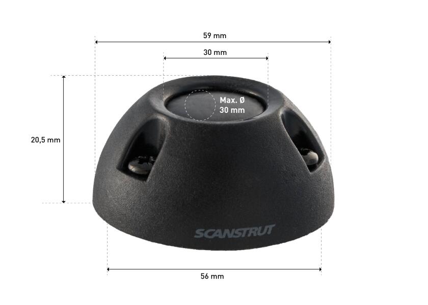 Купить Сальник кабельный водонепроницаемый IP68 Scanstrut DS30-P-BLK средний 9-14 мм из чёрного пластика 7ft.ru в интернет магазине Семь Футов