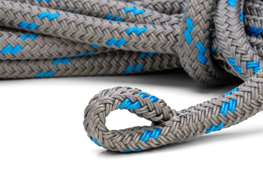 Купить Высокопроизводительный швартовный трос / с проушиной, кожаные ножны, компенсатор швартовки / титановый/синий / Веревка-Ø: 16 мм; Длина: 15 м 7ft.ru в интернет магазине Семь Футов