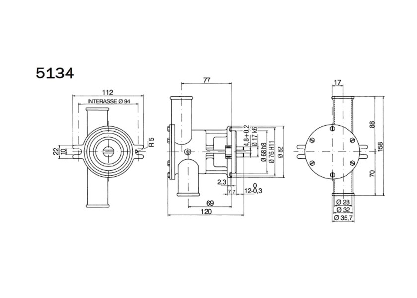Купить Volvo Penta KAD / KAMD / KAMP Seawater / Impeller Pump 57342-bvs 7ft.ru в интернет магазине Семь Футов