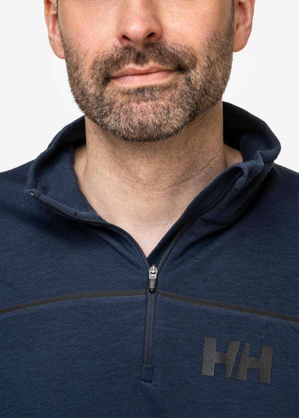 Купить Helly hansen 30208_597-XL Толстовка с полумолниеймолнией HP Голубой Navy XL 7ft.ru в интернет магазине Семь Футов