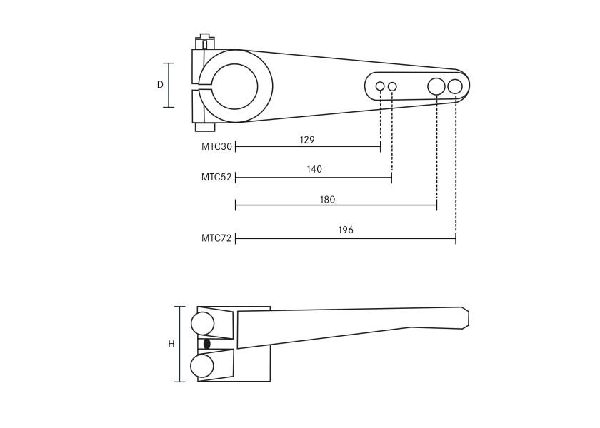 Купить Румпель Vetus HELM30 для баллера Ø30мм алюминиевый 7ft.ru в интернет магазине Семь Футов