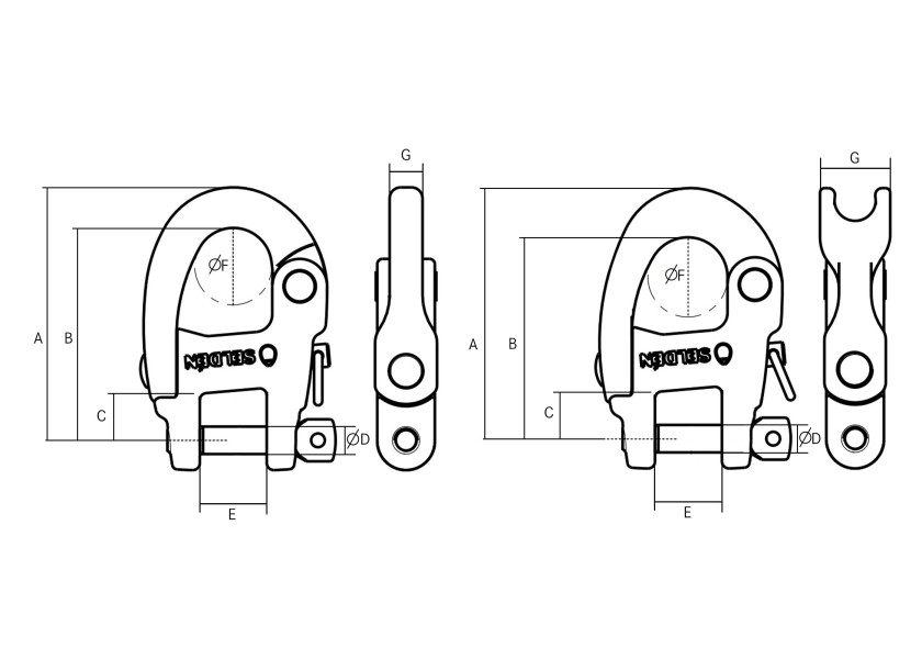 Купить SELDEN Snap Shackle for PBB Block 17588-bvs 7ft.ru в интернет магазине Семь Футов