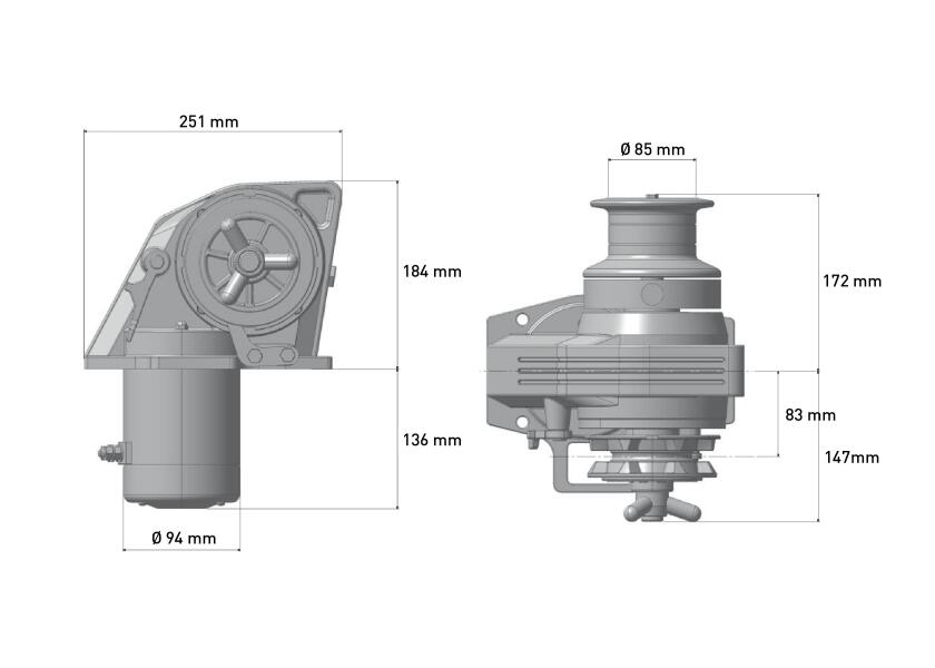 Купить Брашпиль горизонтальный якорный с кабестаном Lofrans Kobra 220420 10 мм 24 В 1000 ВТ 7ft.ru в интернет магазине Семь Футов