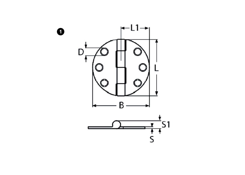Купить Stainless Steel Hinge with Cover / 65 x 65 mm 78006-bvs 7ft.ru в интернет магазине Семь Футов