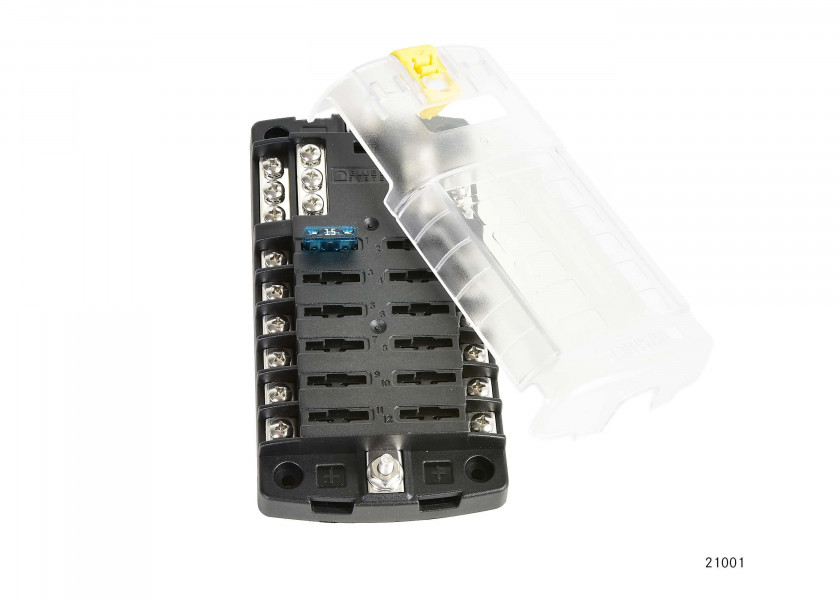 Купить Блок предохранителей ATO/ATC Blue Sea 5026 ST-Blade 30/100А 32В на 12 предохранителей с отрицательной шиной и крышкой 7ft.ru в интернет магазине Семь Футов