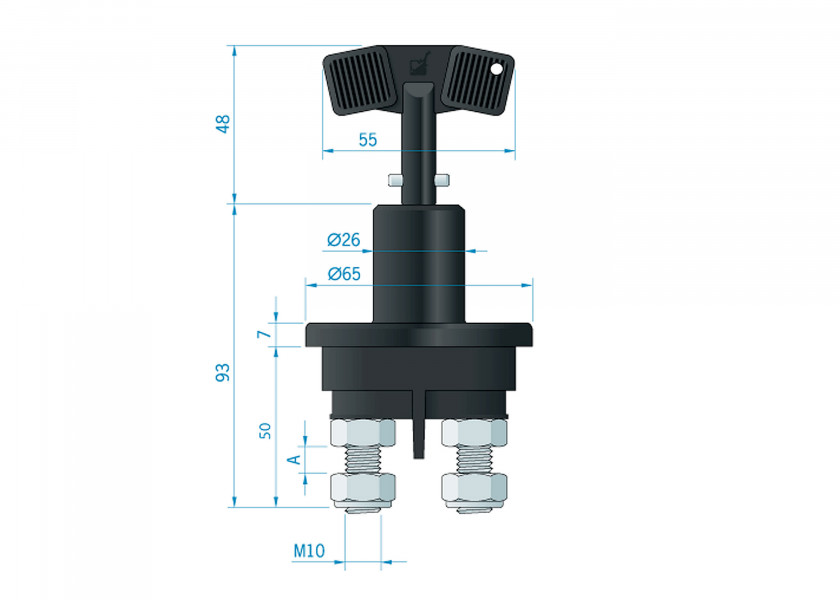 Купить Выключатель питания Roca 460232 24 В 250 А 65 x 141 мм 7ft.ru в интернет магазине Семь Футов
