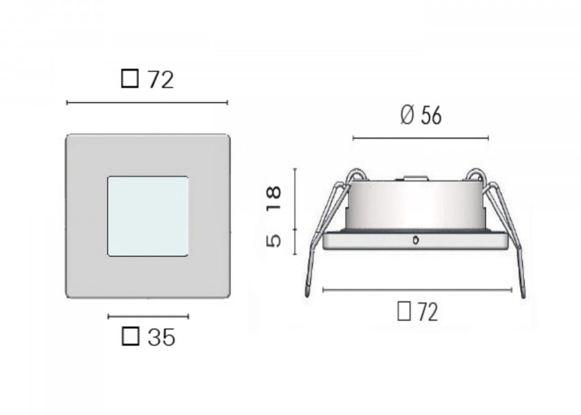 Купить THABIT Q LED Recessed Light / square 25944-bvs 7ft.ru в интернет магазине Семь Футов