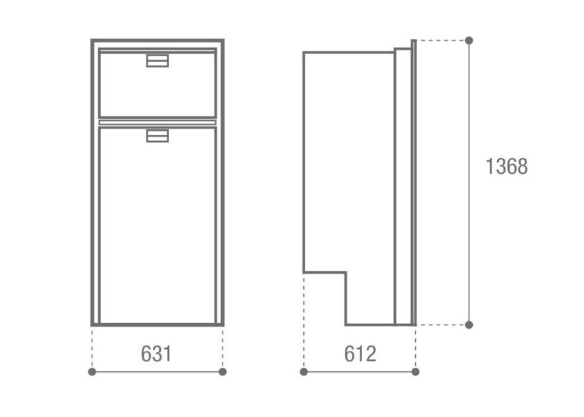 Купить VITRIFRIGO F13570890S DP2600i Двойной холодильник с морозильной камерой / 230 л. / черный 7ft.ru в интернет магазине Семь Футов