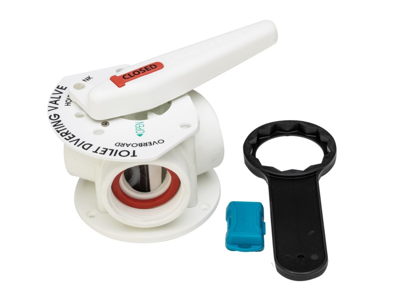 Купить Кран трехходовой для сточных вод TruDesign Aquavalve 90314 вн.резьба 1 1/2" из белого полиамида 7ft.ru в интернет магазине Семь Футов