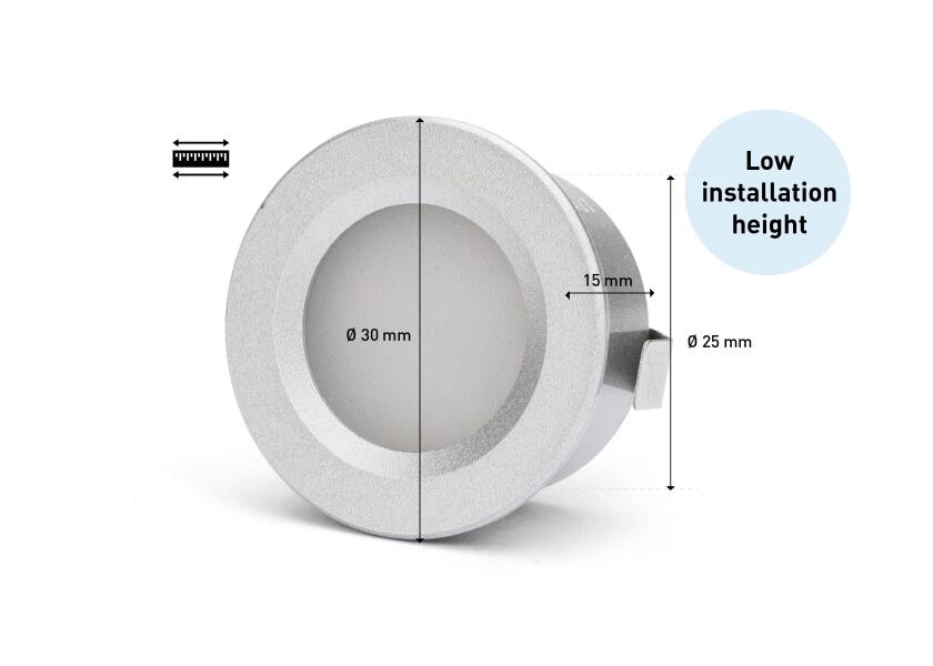 Купить SEATEC LED Mini Built-in Spot / silver 32009-bvs 7ft.ru в интернет магазине Семь Футов