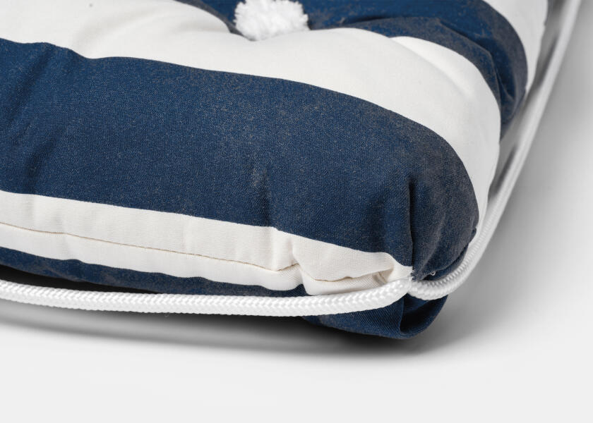 Купить Kapok Single Cushion / navy blue / wide stripes 57345-bvs 7ft.ru в интернет магазине Семь Футов