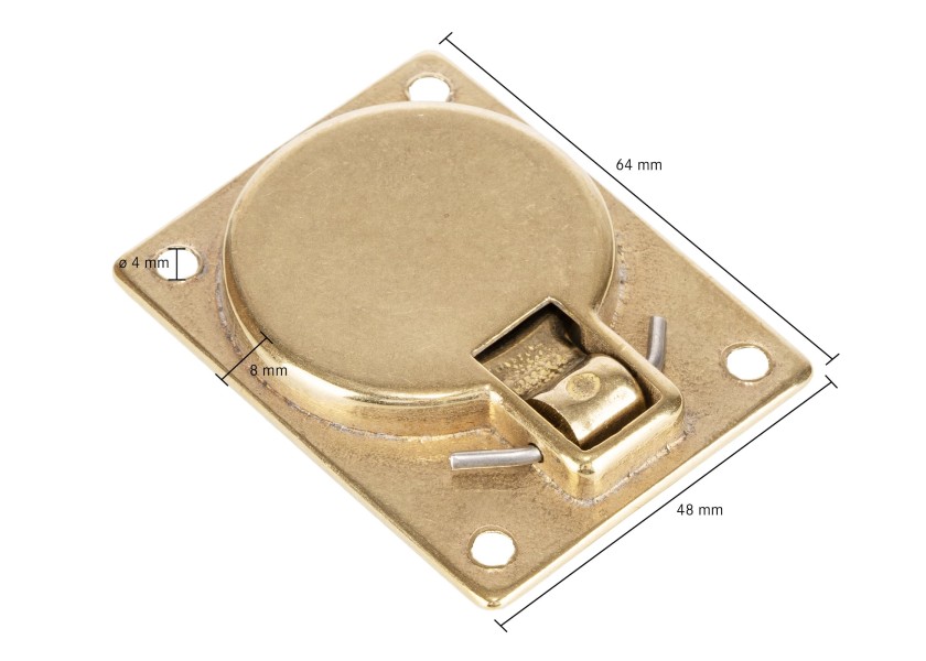 Купить Pull Ring / polished brass / 64 x 48 mm 26018-bvs 7ft.ru в интернет магазине Семь Футов