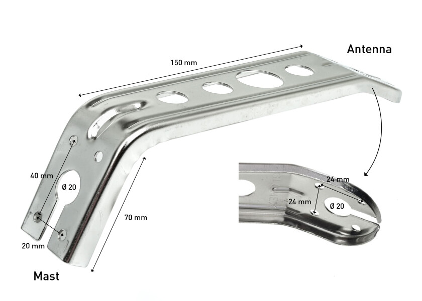 Купить Кронштейн мачты для УКВ антенны GLOMEX RA106BRACKINOX RA106 73763-bvs 7ft.ru в интернет магазине Семь Футов