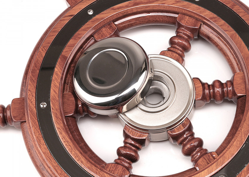 Купить Рулевое колесо из красного дерева с ободом из нержавеющей стали / Ø: 600 мм 62322-bvs 7ft.ru в интернет магазине Семь Футов