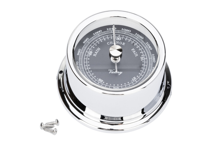 Купить Барометр судовой Autonautic instrumental Minor BE72C 72x39мм серебристый/черный из хромированной латуни 7ft.ru в интернет магазине Семь Футов