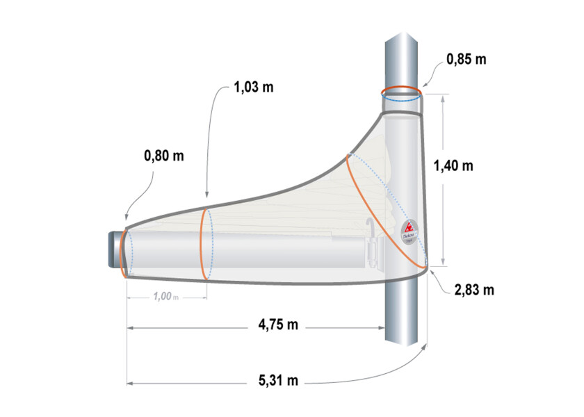 Купить DIEKOW SAILS Чехол на грот/белый / Для длины стрелы: 4,15 м. 7ft.ru в интернет магазине Семь Футов