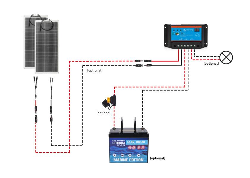 Купить Солнечная установка начального уровня: 2 модуля мощностью 100 Вт, вкл. VICTRON ШИМ-контроллер 7ft.ru в интернет магазине Семь Футов