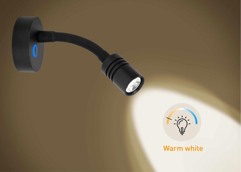 Купить SEATEC LED Reading Light with Dimmer & USB-C / black / warm white 31990-bvs 7ft.ru в интернет магазине Семь Футов